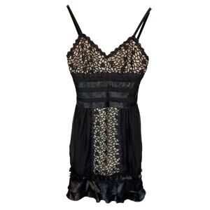 Basix II Black Sleeveless Whimsy Goth Dress - size 6